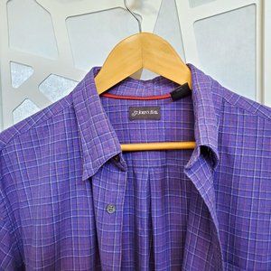 Men's Long Sleeve Button Shirt, soft and purple, L